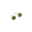 Brinco Zircônias Verde Cravejado