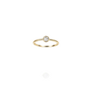 Anel Solitário com Zircônia Elegante